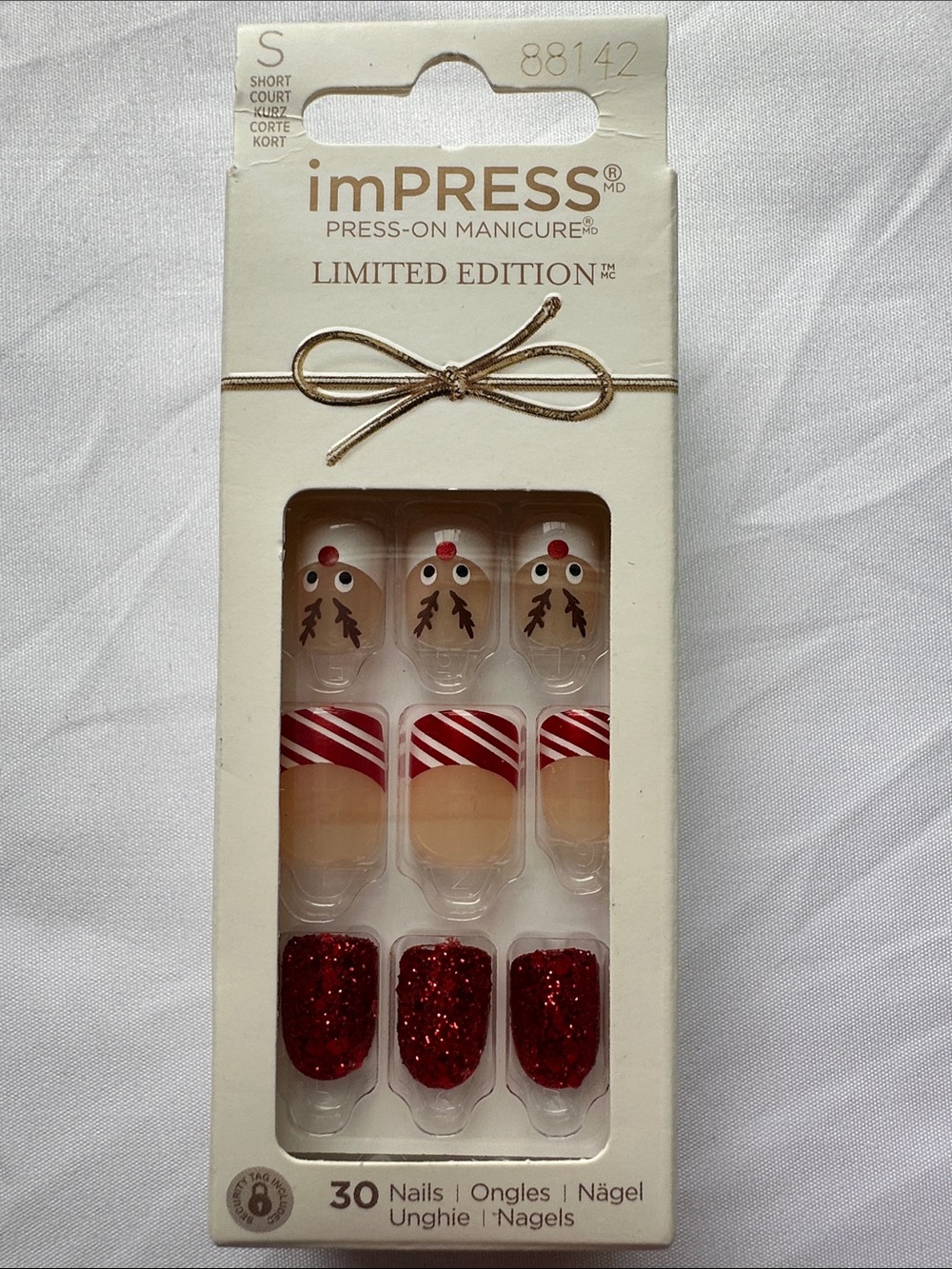 imPRESS Press-On Manicure Limited Edition Short Oh Deer Holiday Nails